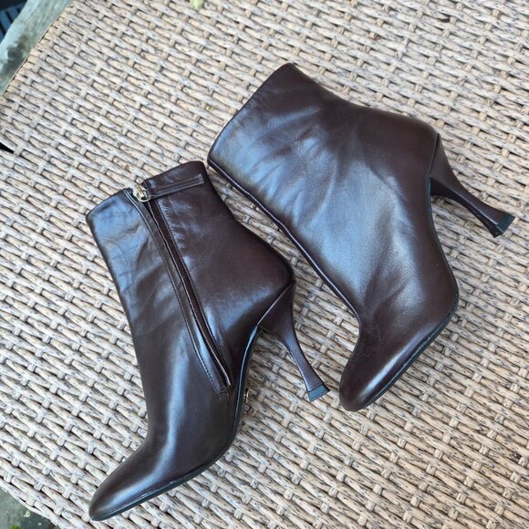 Never Worn Ankle Leather Boots Zara - Picture 2 of 15
